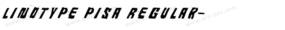 Linotype Pisa Regular字体转换